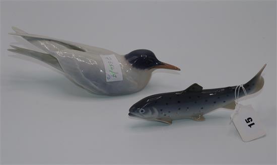 Royal Copenhagen Salmon and bird